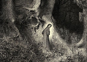 illustrazione bosco di Dante